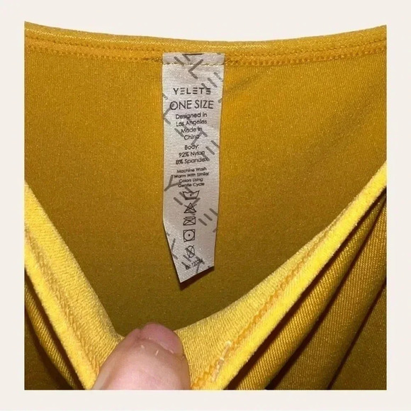1711. YELETE SLIP DRESS MUSTARD IN COLOR ONE SIZE SPAGHETTI STRAPS SOFT - Picture 8 of 12